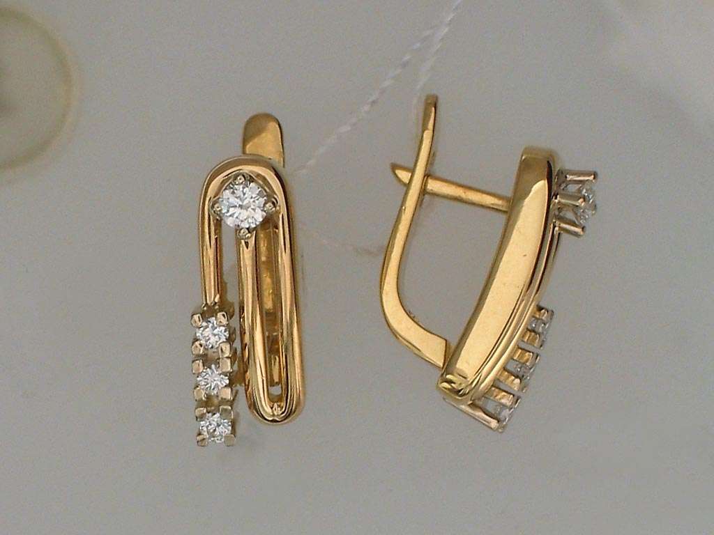Серьги с бриллиантами C-2С66019-I