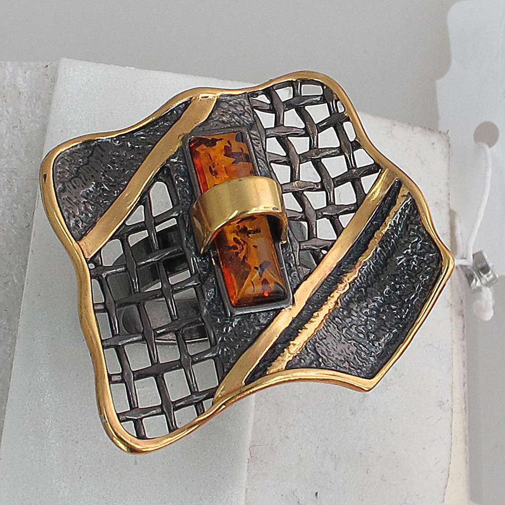 КОЛЬЦО E-1К451052П-50 c Янтарем