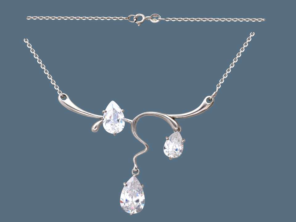 КОЛЬЕ E-1Л151712-43 c Фианитом