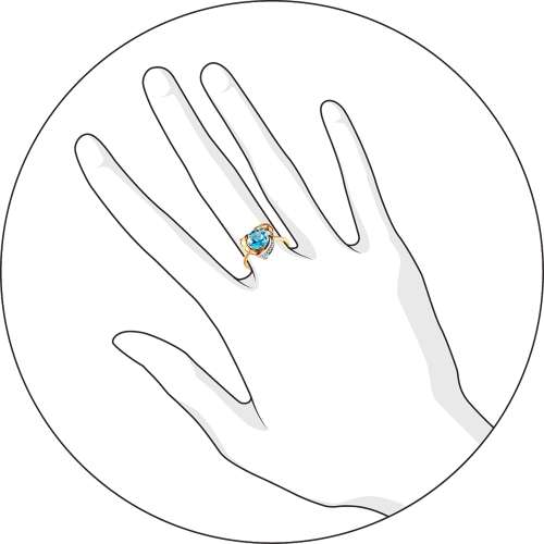 Кольцо с Топазом G-1251-J 1