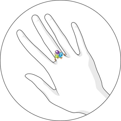 Кольцо с Цветником G-1279-B 1