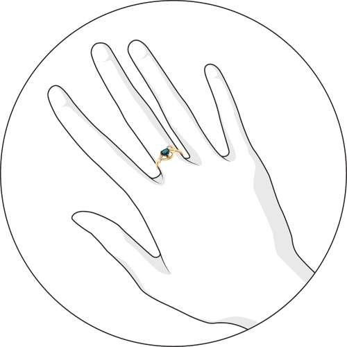 Кольцо с Топазом G-1285-G 1