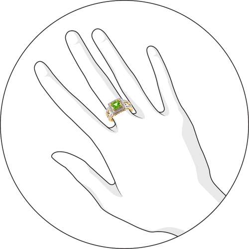 Кольцо с Хризолитом G-1306-A 1