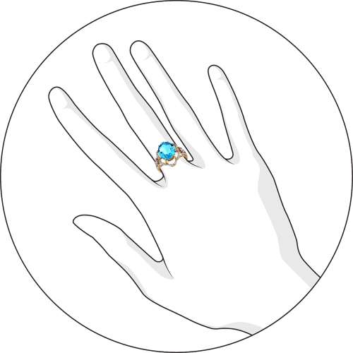 Кольцо с Топазом G-1311-I 1
