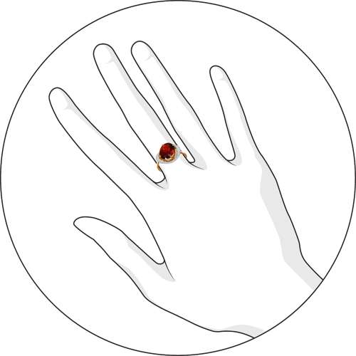 Кольцо с Гранатом G-1316-A 1
