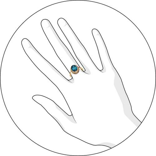 Кольцо с Топазом G-1317-B 1