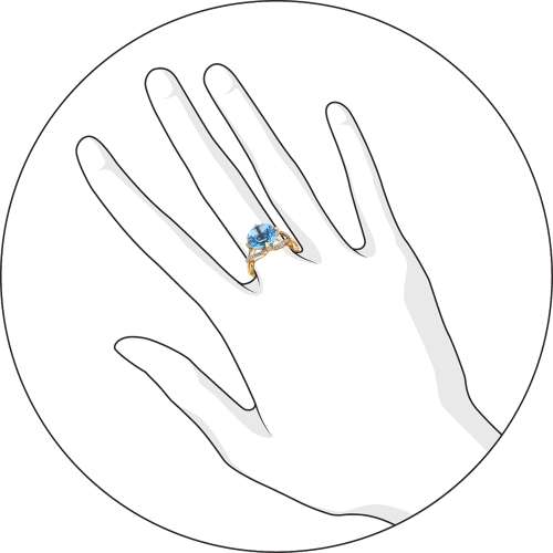 Кольцо с Топазом G-1318-F 1