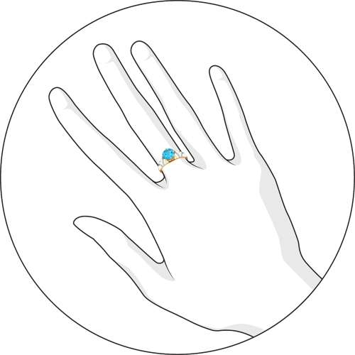 Кольцо с Топазом G-1320-E 1