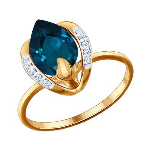 Кольцо с Топазом G-1332-E