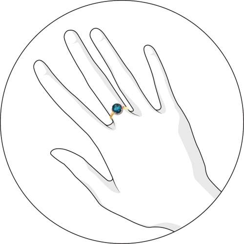 Кольцо с Топазом G-1341-G 1