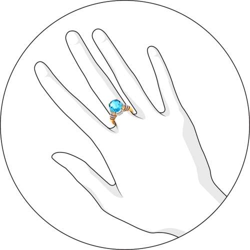 Кольцо с Топазом G-1354-B 1