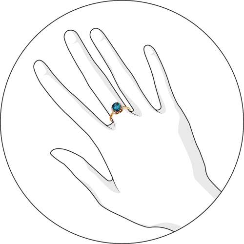 Кольцо с Топазом G-1357-B 1