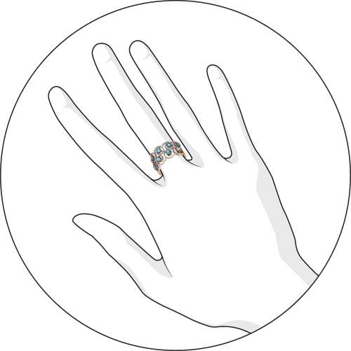 Кольцо с Топазом G-1357-F 1