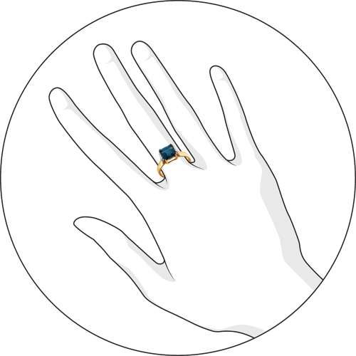 Кольцо с Топазом G-1359-B 1