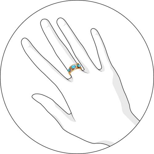 Кольцо с Топазом G-1363-A 1