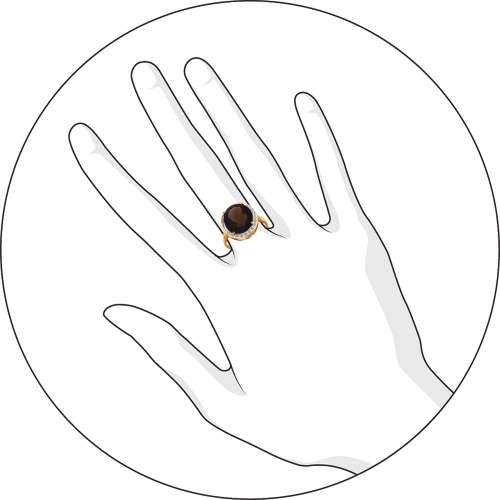 Кольцо с раухтопазом G-1366-J 1