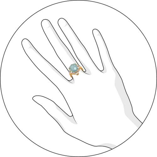 Кольцо с кварцем G-1368-J 1