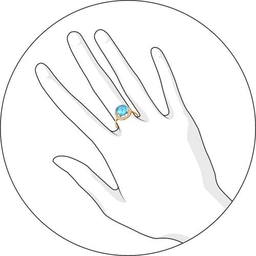 Кольцо с Топазом G-1378-A 1