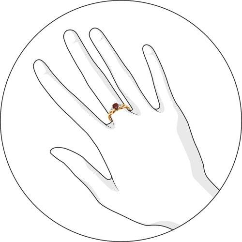 Кольцо с Гранатом G-1382-I 1