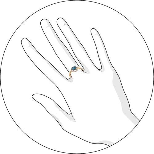 Кольцо с Топазом G-1383-G 1