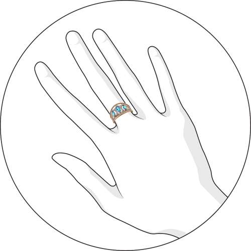 Кольцо с Топазом G-1390-J 1