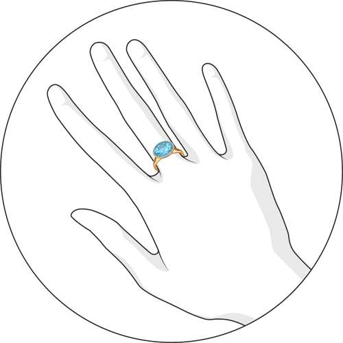 Кольцо с Топазом G-1392-B 1