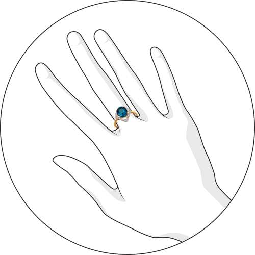 Кольцо с Топазом G-1394-C 1