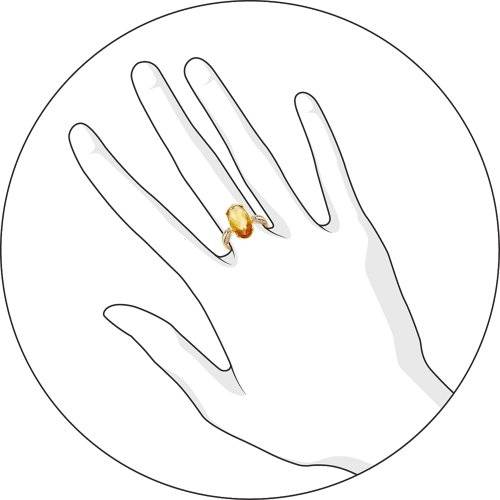 Кольцо с Цитрином G-1404-J 1