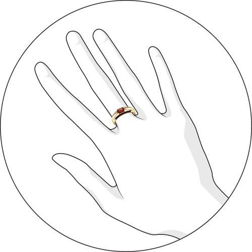 Кольцо с Гранатом G-1405-J 1