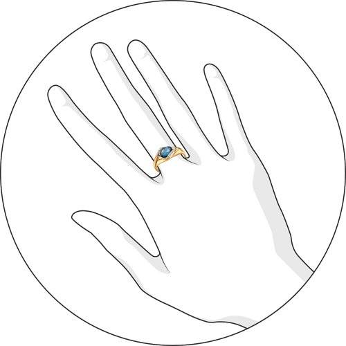 Кольцо с Топазом G-1406-B 1