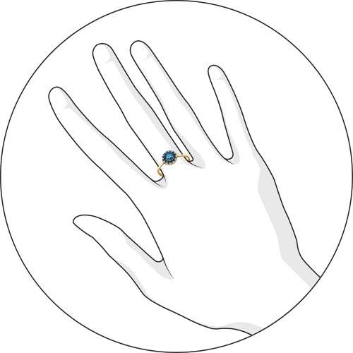 Кольцо с Топазом G-1407-G 1
