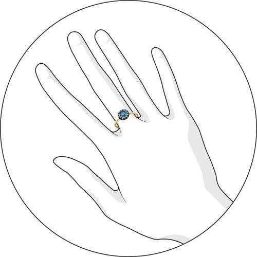 Кольцо с Топазом G-1407-H