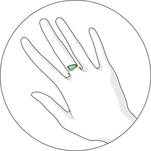 Кольцо с кварцем G-1411-E 1