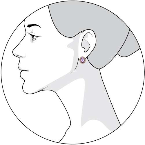 Серьги с аметистами G-2314-F 1