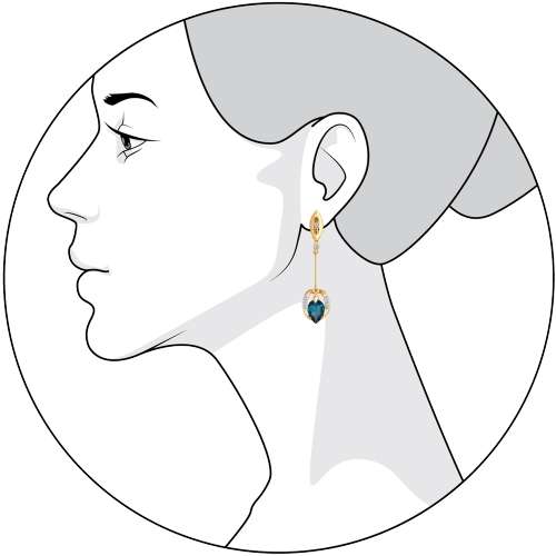 Серьги с топазами G-2344-I 1