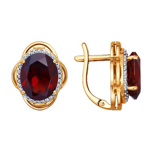 Серьги с Гранатами G-2396-E