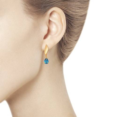 Серьги с топазами G-2516-F 2