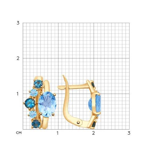 Серьги с топазами G-2525-I 2