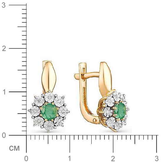 Серьги с изумрудами H-0174-H 1