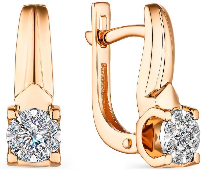 Серьги с бриллиантами H-0397-J