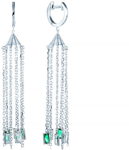 СЕРЬГИ 5-27270-R2_SR_001_W-7 c Фианитом