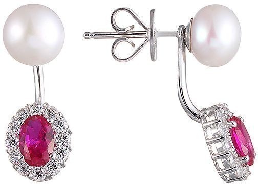 СЕРЬГИ 16-S150349E-1_RUS_WP_001_W-7 c Рубином