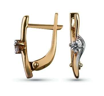 Серьги с бриллиантами A-50130100633-F