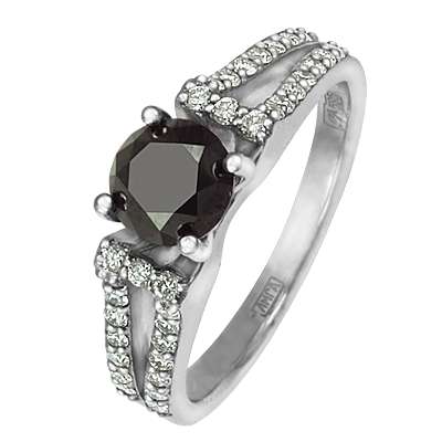 Кольцо I-5-I с Черным бриллиантом - купить по выгодной цене 127300 руб. в интернет-магазине
