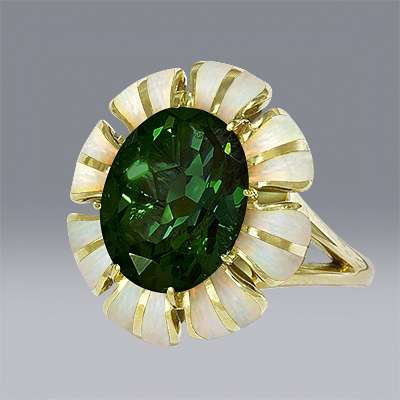 Кольцо с Турмалином 1-Василёк-1