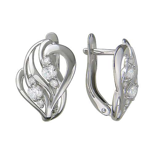 СЕРЬГИ 32-12С1512122-C c Фианитом