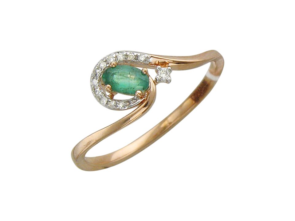Кольцо с Изумрудом 33-6К61657-J