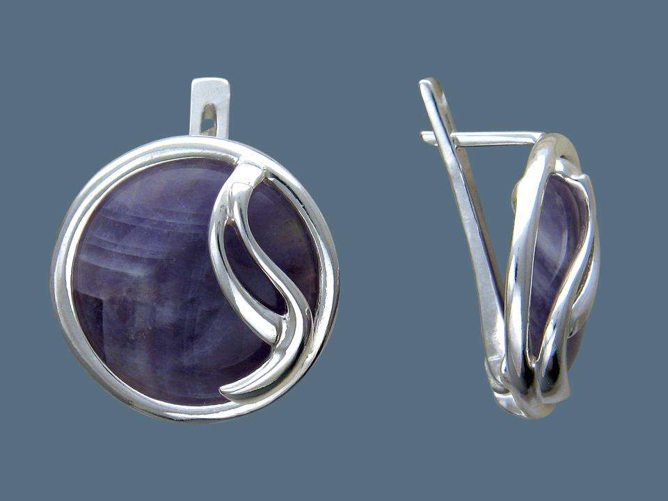 СЕРЬГИ 37-3С353450-43 c Кварцом