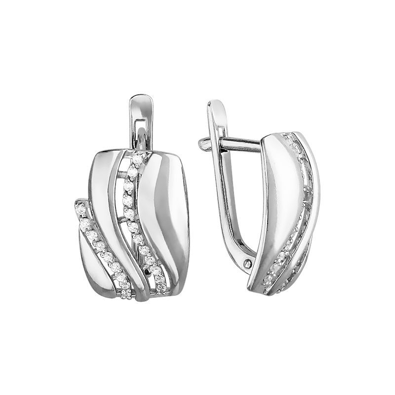 СЕРЬГИ 40-11С15307-G c Фианитом