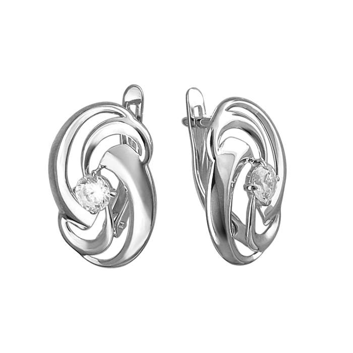 СЕРЬГИ 43-3С1502232-J c Фианитом